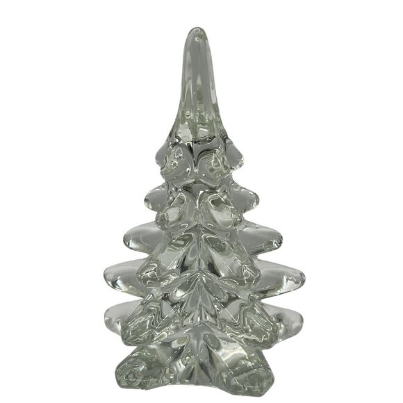 Vintage Handcrafted Crystal Christmas Tree Figurine 5" Holiday Decor Taiwan Made - Picture 3 of 10